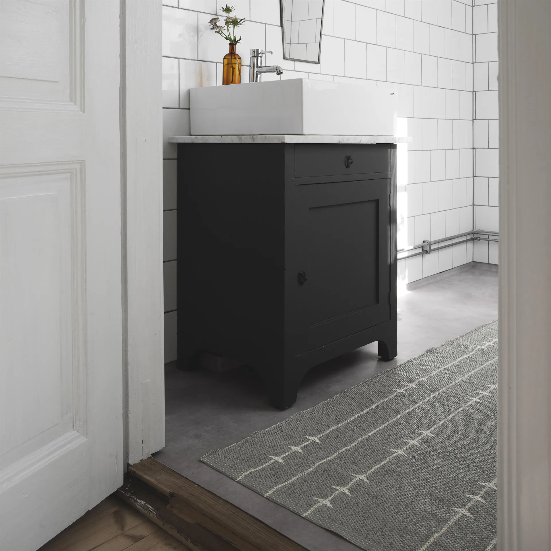 Fir matto concrete (vaalean harmaa), 70x250 cm Scandi Living