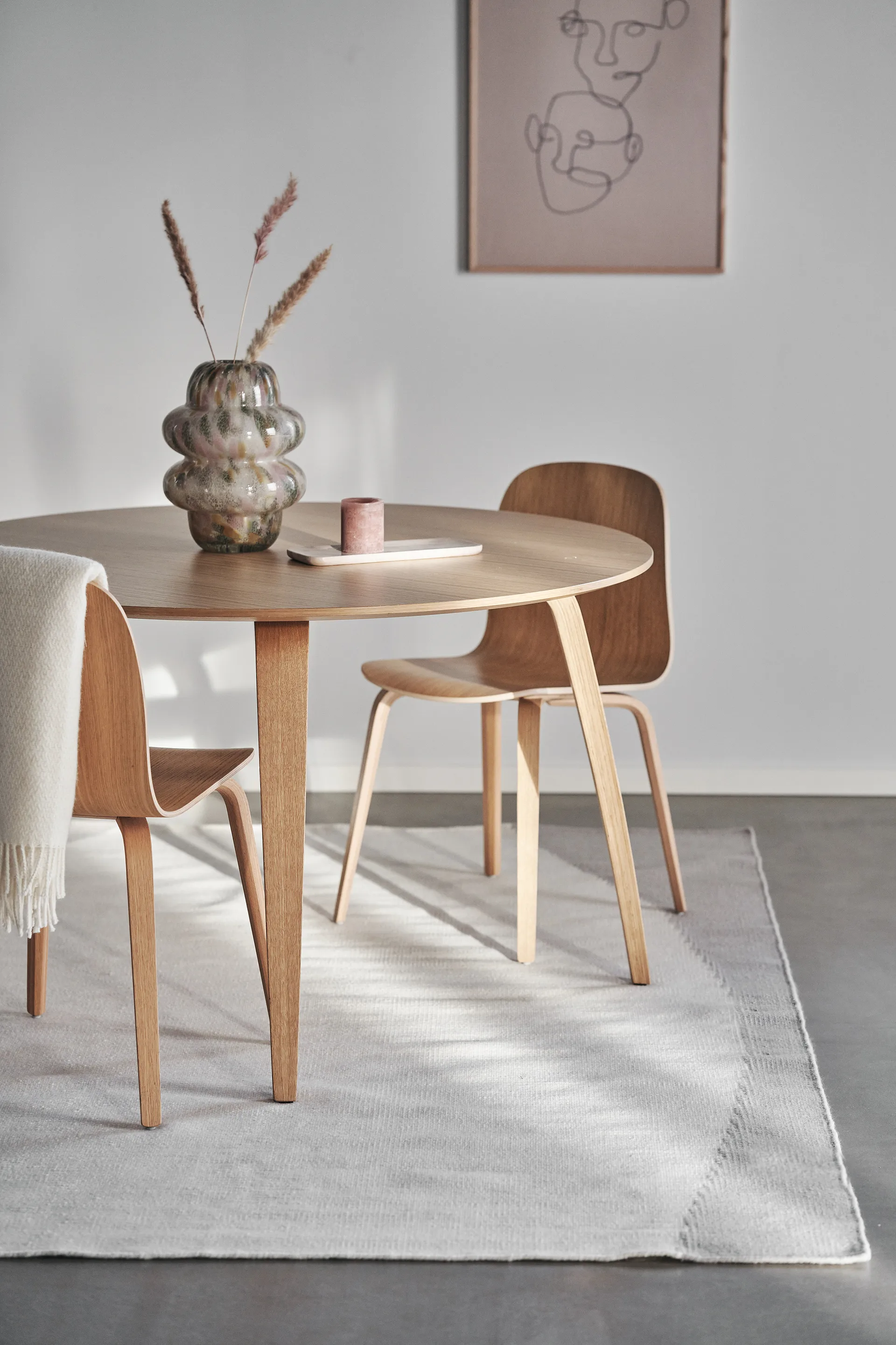 Flow kelimmatto valkoinen-harmaa, 170x240 cm Scandi Living