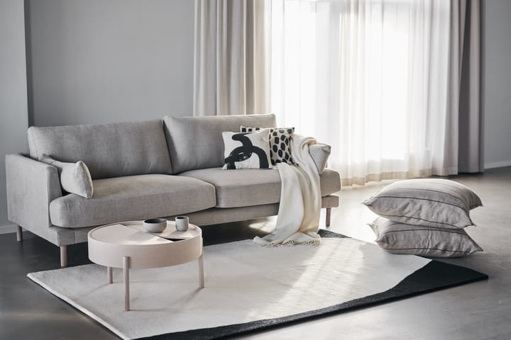 Flow villamatto valkoinen-musta, 170x240 cm Scandi Living