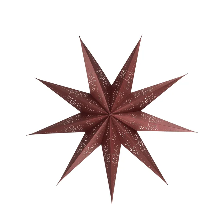 Folk adventtitähti - Burgundy, Ø45 cm - Scandi Living