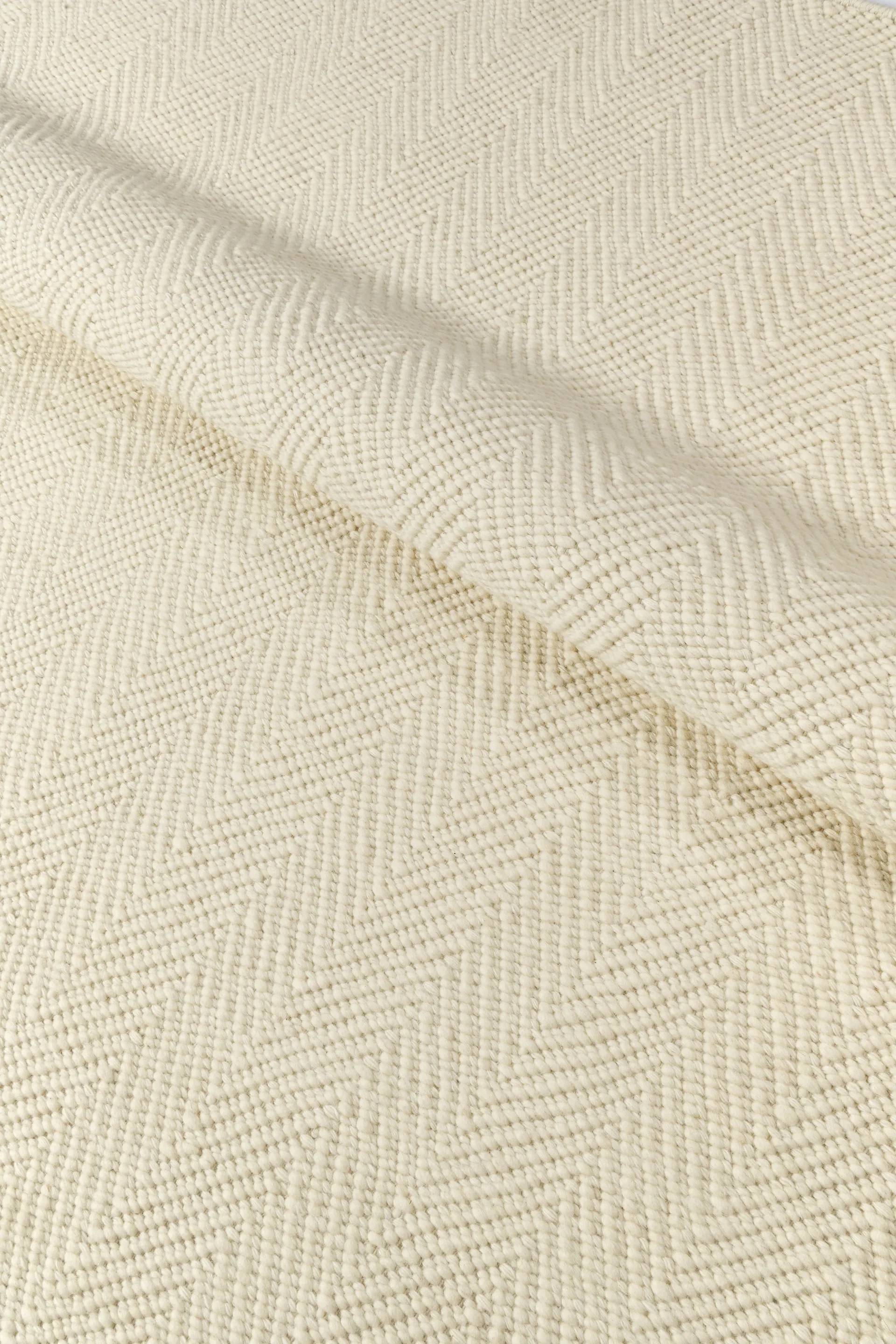 Furrow villamatto luonnonvalkoinen, 80x240 cm Scandi Living