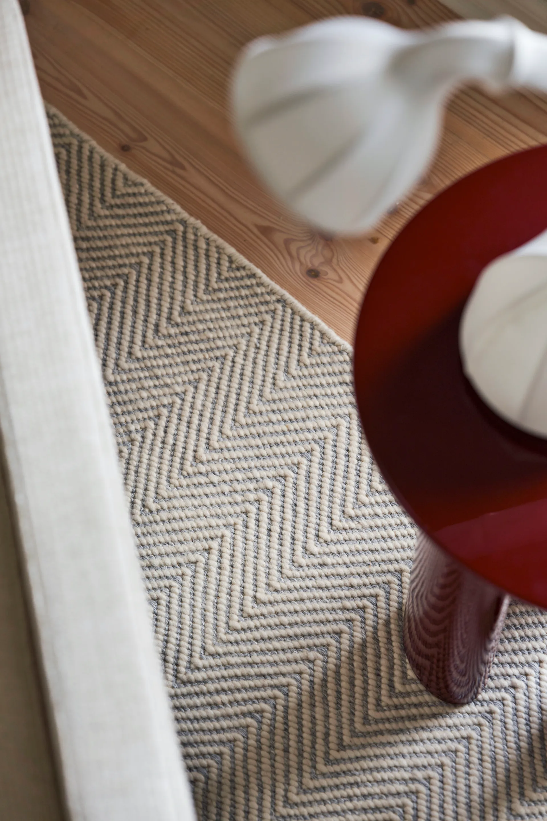 Furrow villamatto luonnonvalkoinen/harmaa, 200x300 cm Scandi Living