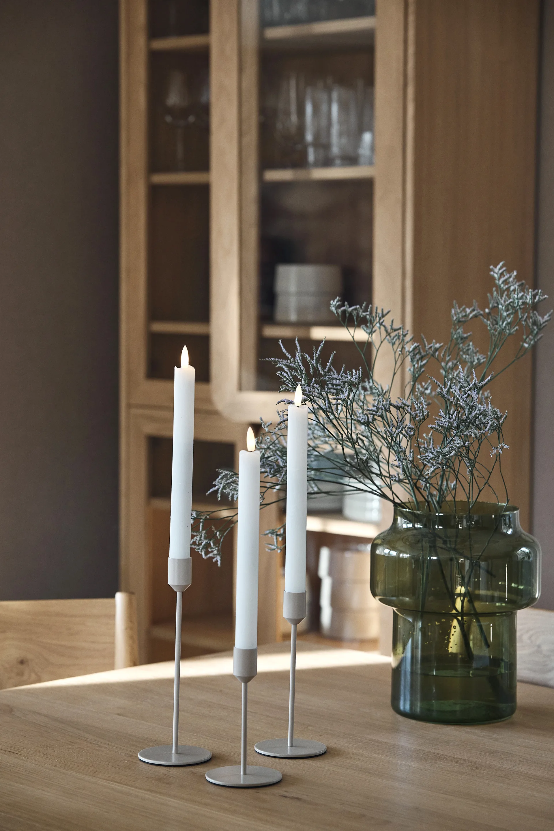 Glare kynttilänjalka 14 cm, Greige Scandi Living