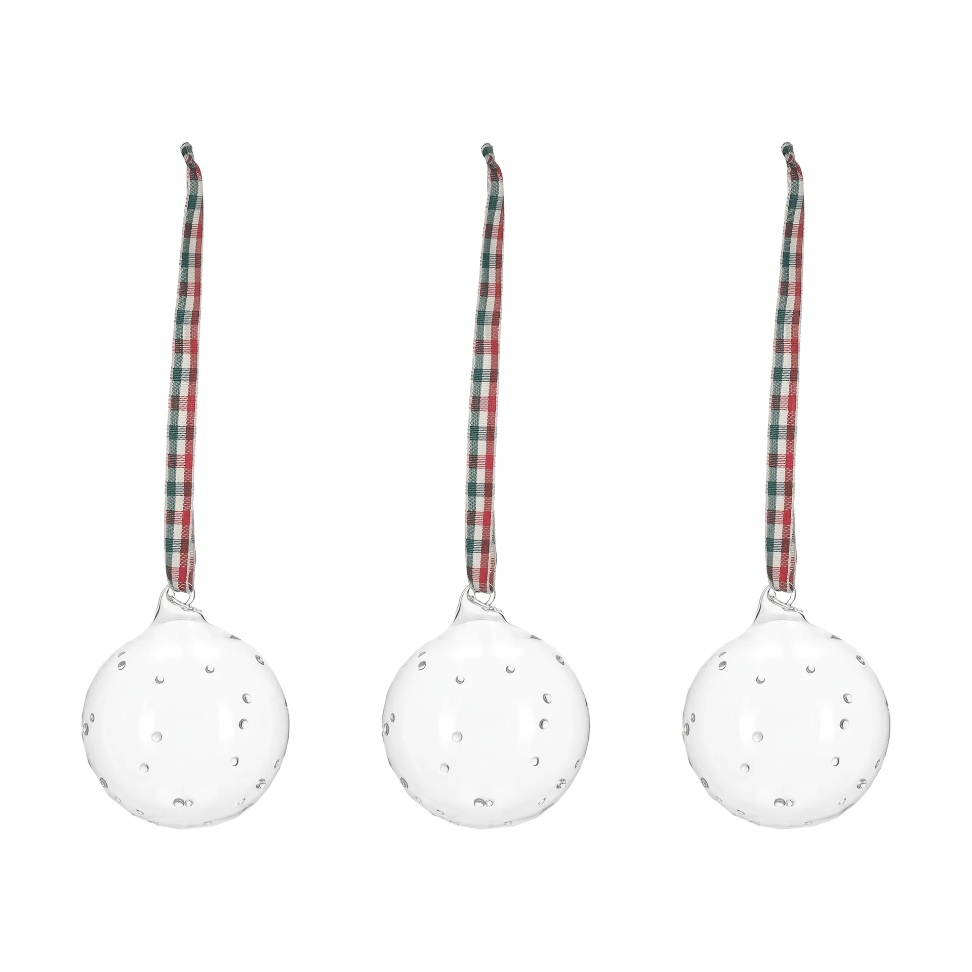 Grace joulukuusenkoriste rusetilla 3-pack, Punainen Scandi Living