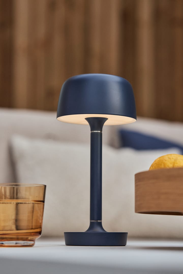 Halo kannettava pöytävalaisin 25,5 cm, Blue Scandi Living
