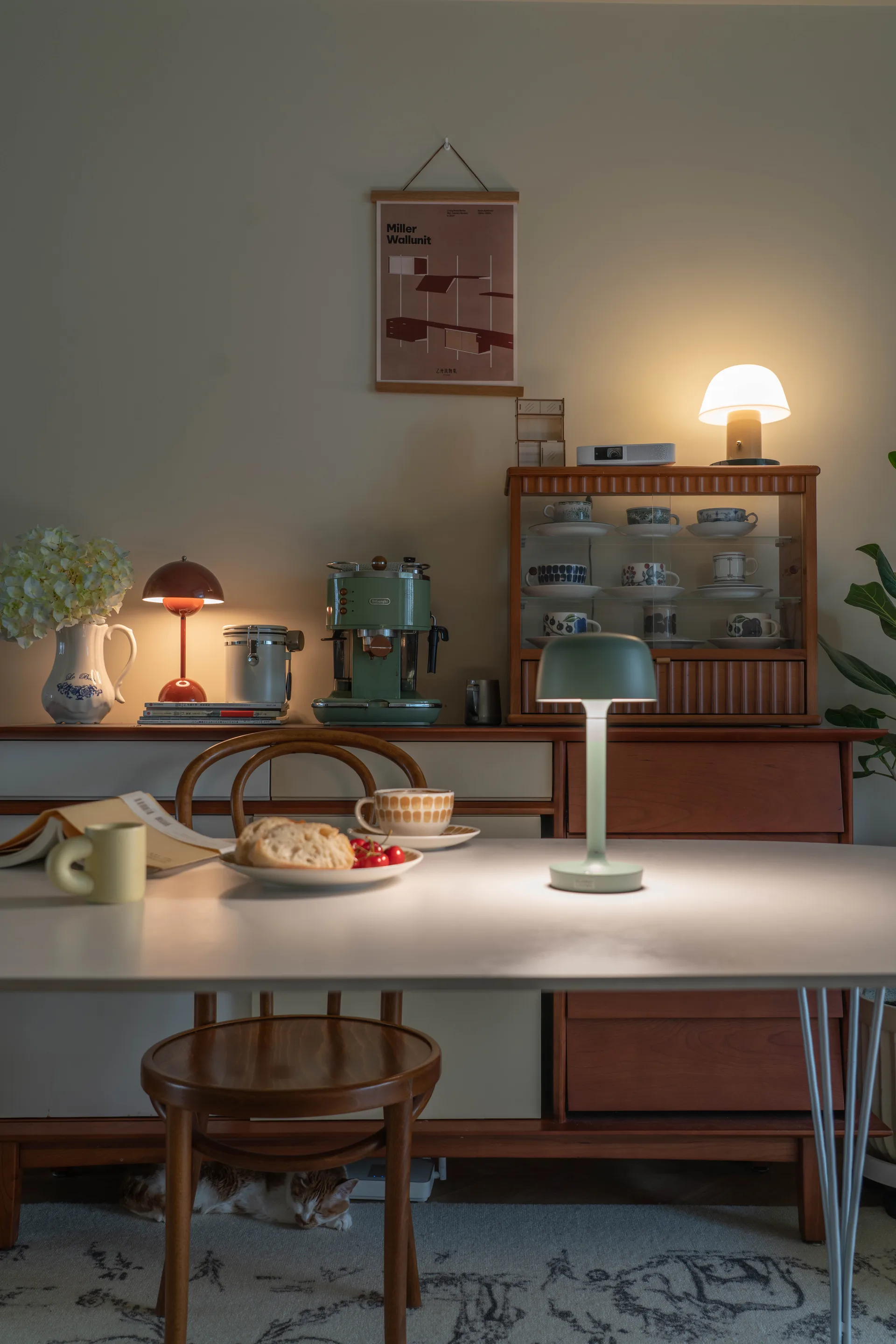 Halo kannettava pöytävalaisin 25,5 cm, Green Scandi Living