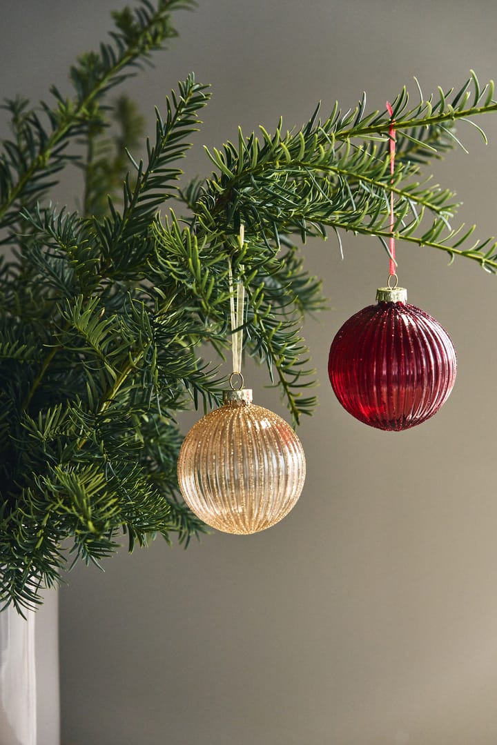 Holiday joulukuusenpallo 6 kpl, Red Scandi Living