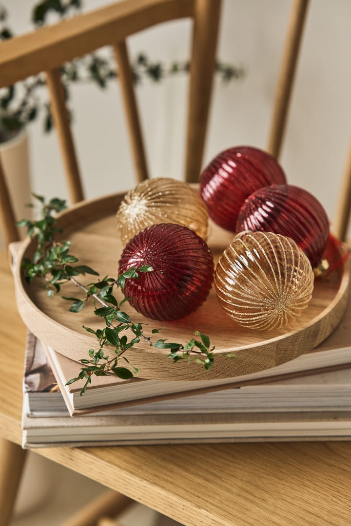 Holiday joulukuusenpallo 6 kpl, Red Scandi Living