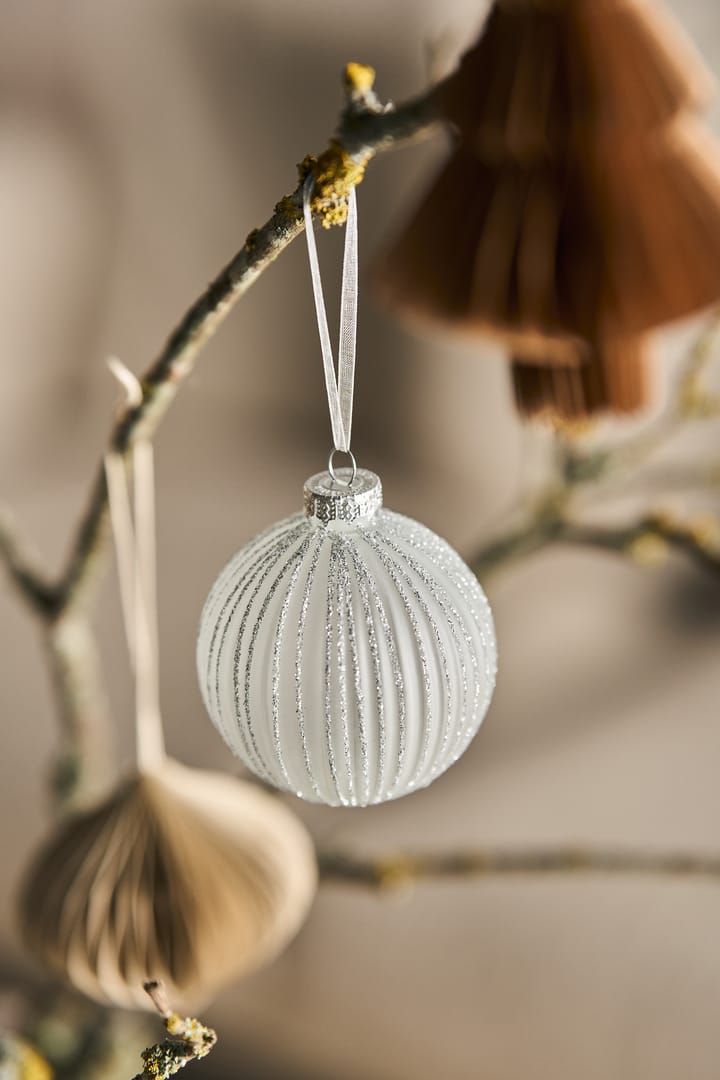 Holiday joulukuusenpallo 6 kpl, White Scandi Living