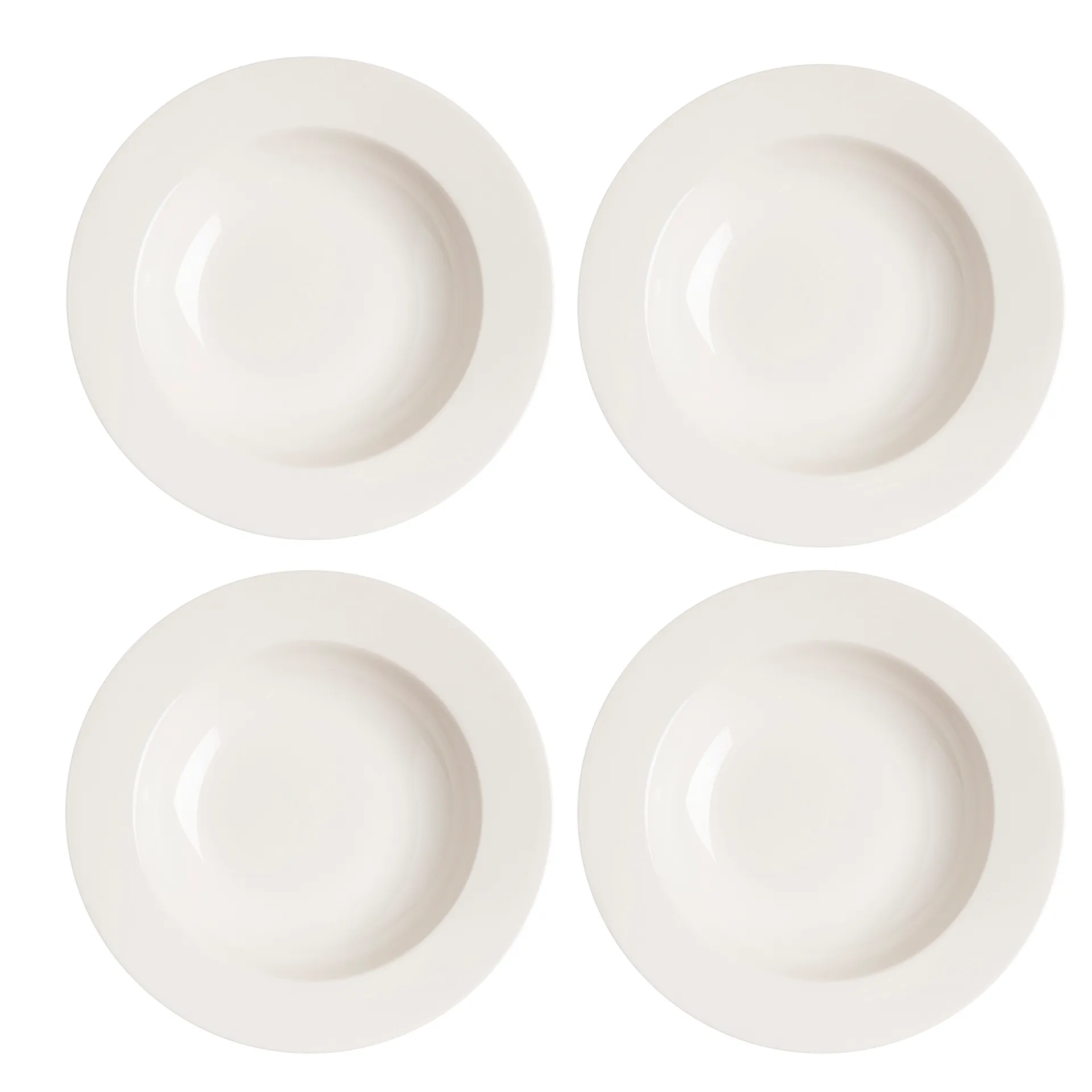 Kalk-lautanen, syvä, 23 cm 4-pack, valkoinen Scandi Living