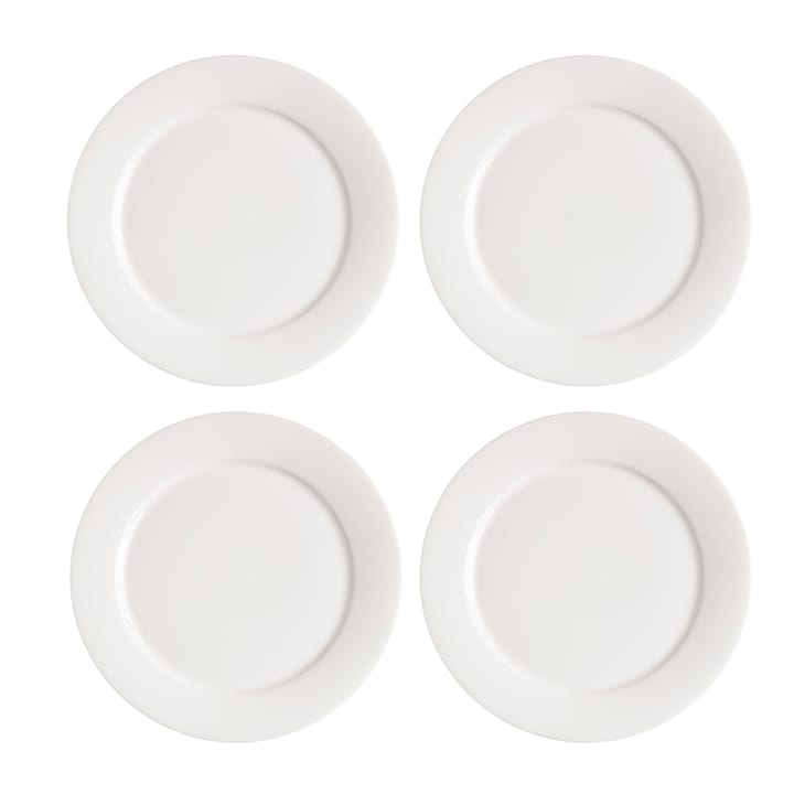 Kalk-leipälautanen 21 cm 4-pack - valkoinen - Scandi Living