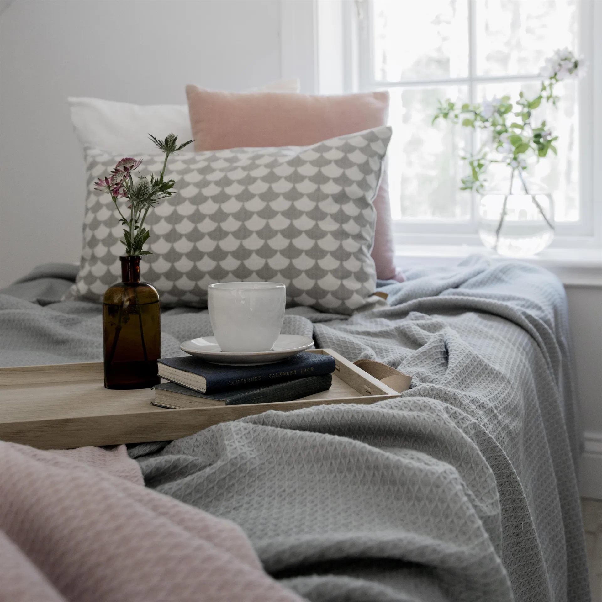 Kimono päiväpeite 260x260 cm, concrete (harmaa) Scandi Living