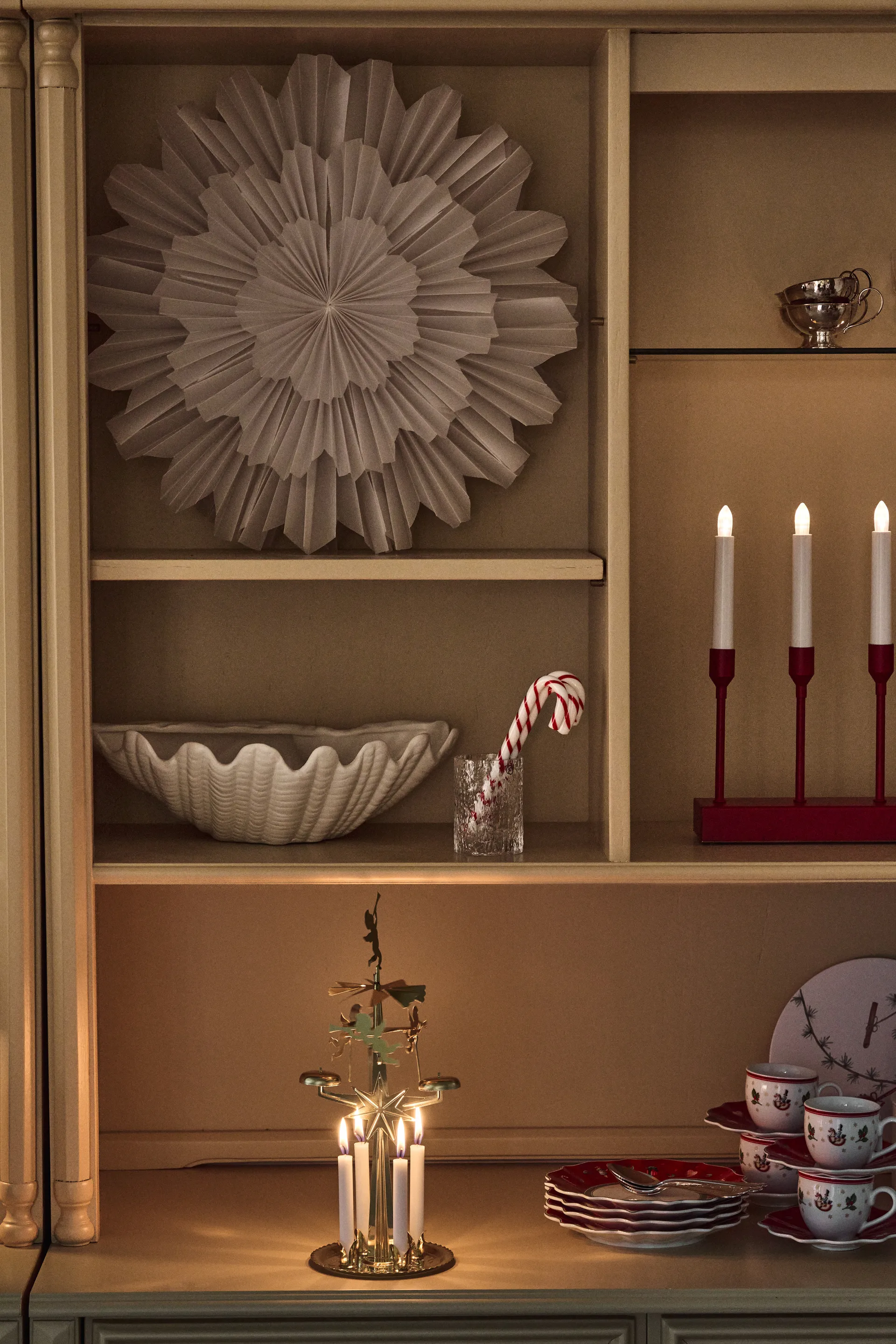 Kindle kannettava adventtikynttelikkö 30 cm., Tummanpunainen Scandi Living