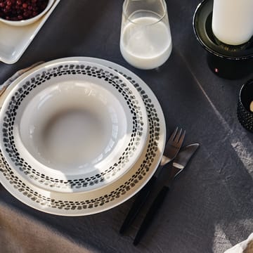 Klappersten-lautanen 28 cm 4-pack - musta ja valkoinen - Scandi Living