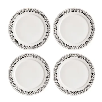 Klappersten-leipälautanen 21 cm 4-pack - musta ja valkoinen - Scandi Living