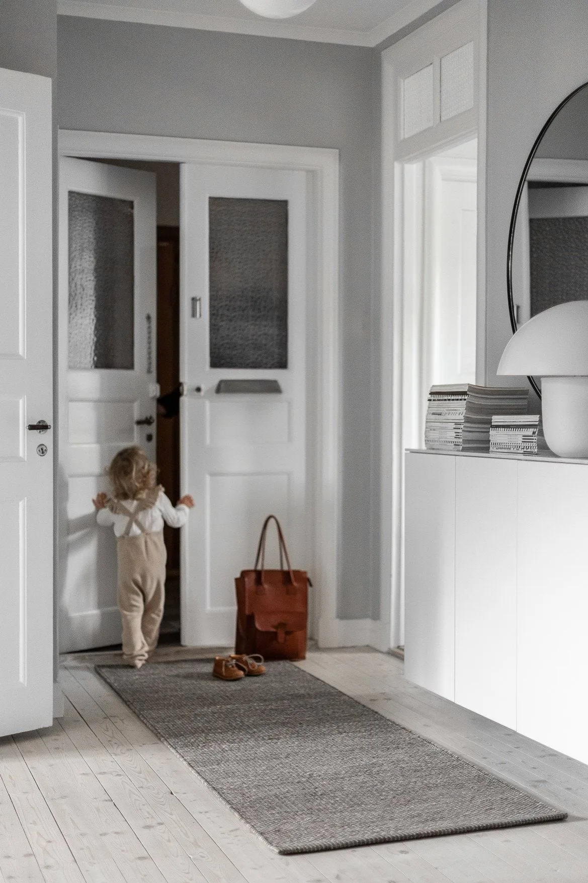 Lea villamatto musta, 80x240 cm Scandi Living