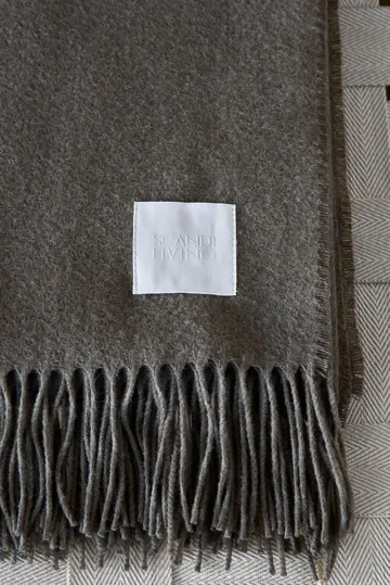 Loom puuvillatorkkupeitto 125x170 cm - taupe - Scandi Living