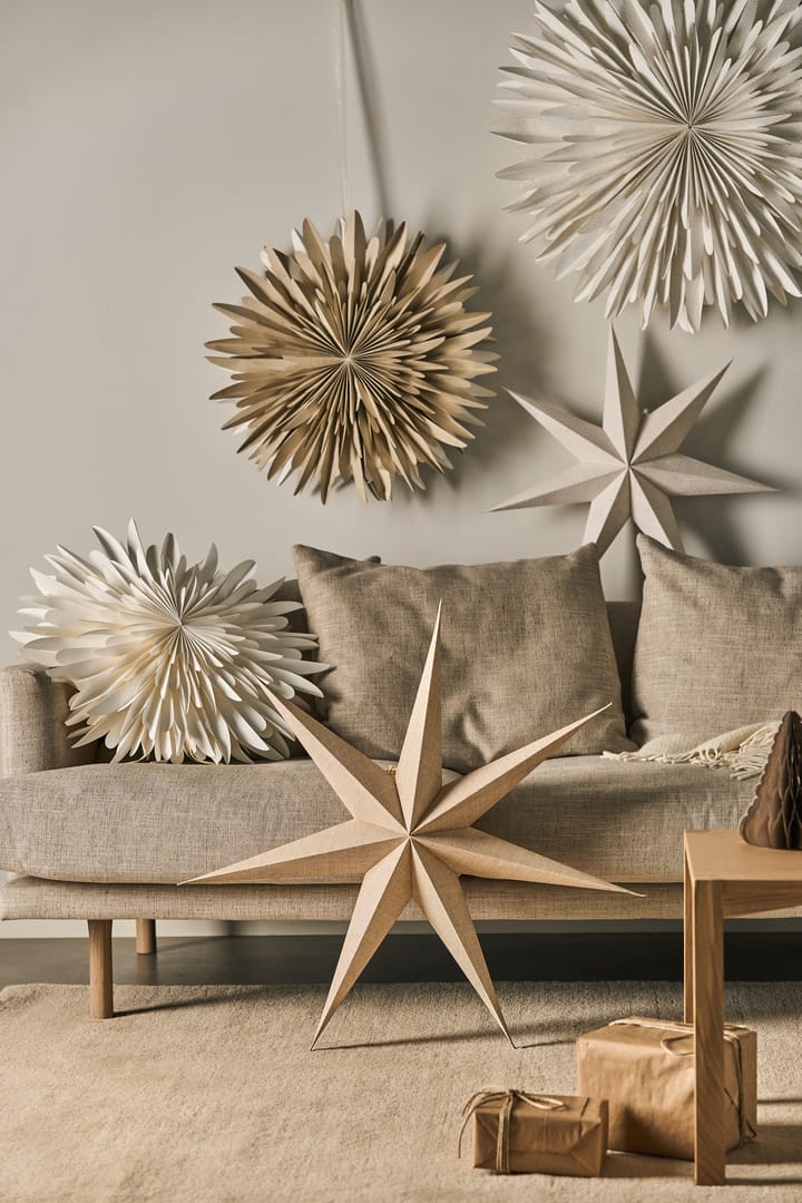 Luna adventtitähti beige pilkullinen, 60 cm Scandi Living