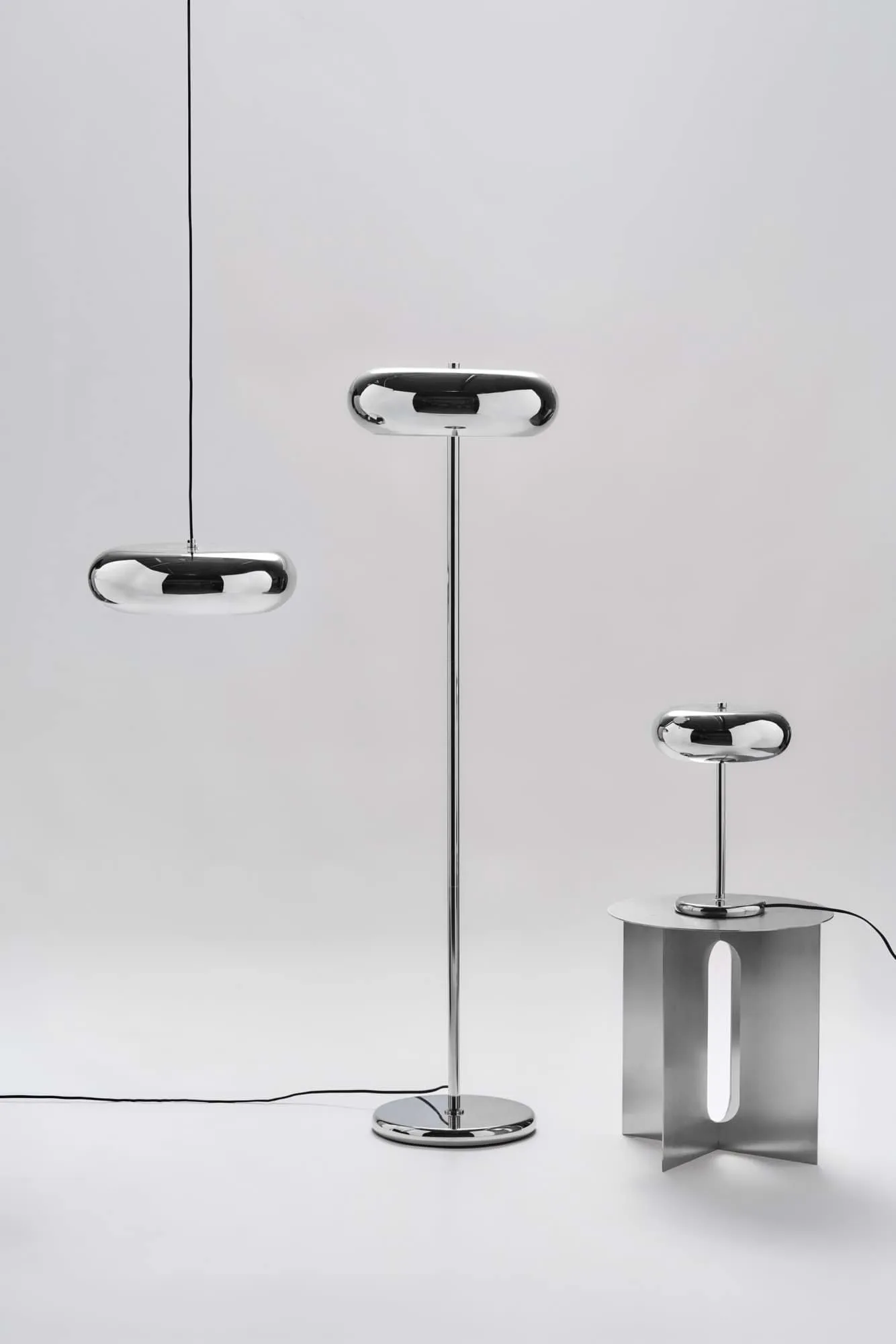 Mono pöytälamppu, Kromi, 38 cm Scandi Living