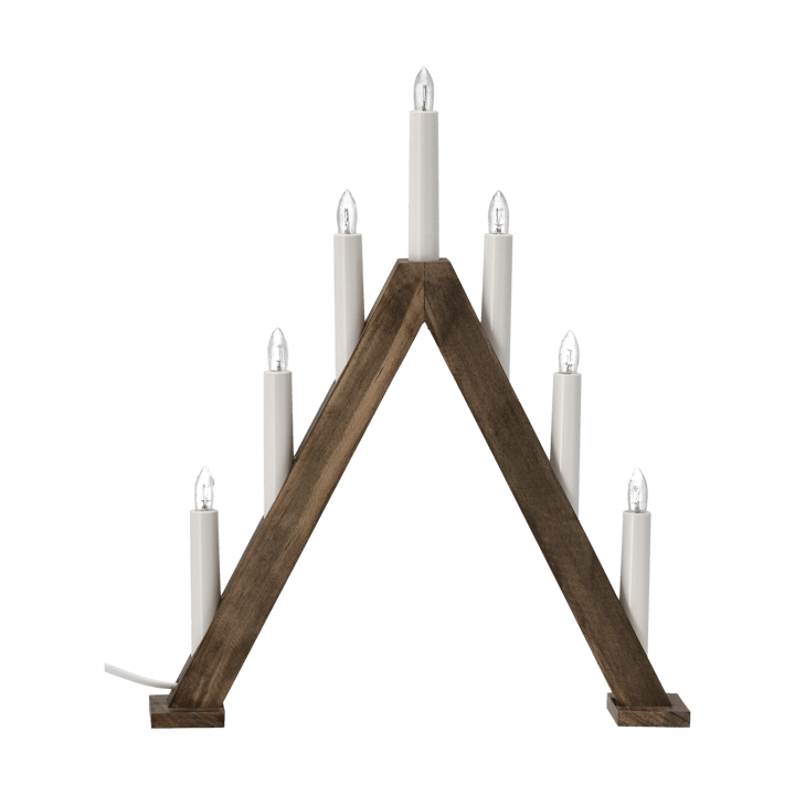 Nord adventtikynttelikkö 40 cm - Tummaksi petsattu - Scandi Living