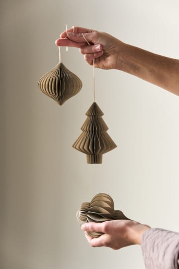 Onion joulukuusenpallot 4 kpl - Beige - Scandi Living