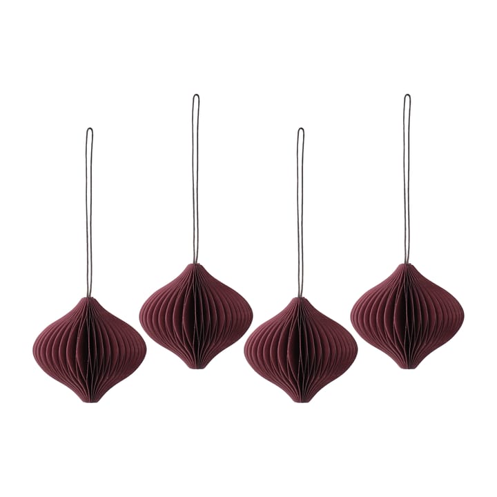 Onion joulukuusenpallot 4 kpl - Red - Scandi Living