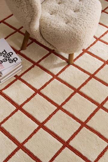 Pasture villamatto luonnonvalkoinen/ruoste - 200x300 cm - Scandi Living