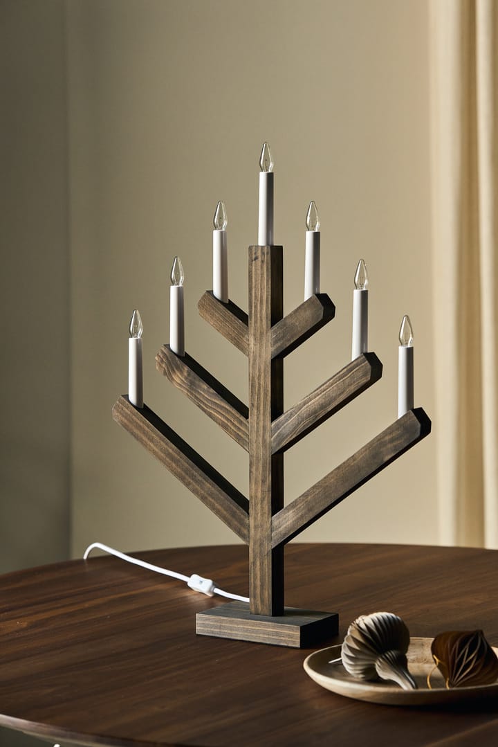 Pine adventtikynttilänjalka 62 cm, Tummapetsattu Scandi Living