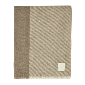 Row raidallinen villahuopa - Beige, 120 x 185 cm - Scandi Living