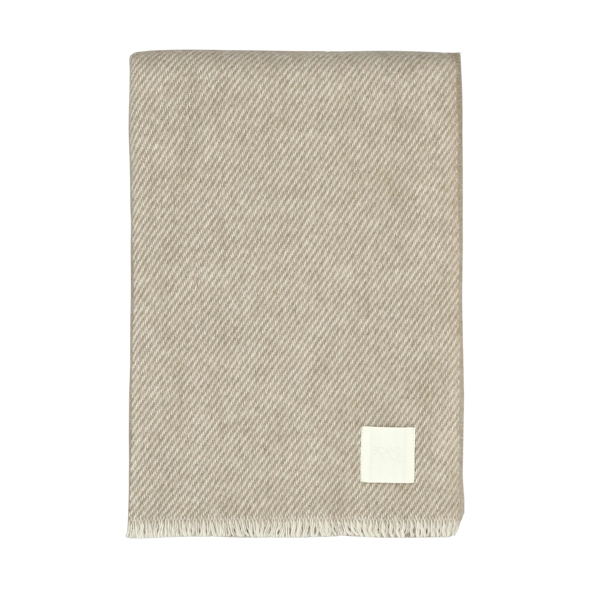 Row raidallinen villahuopa, Beige, 120 x 185 cm Scandi Living