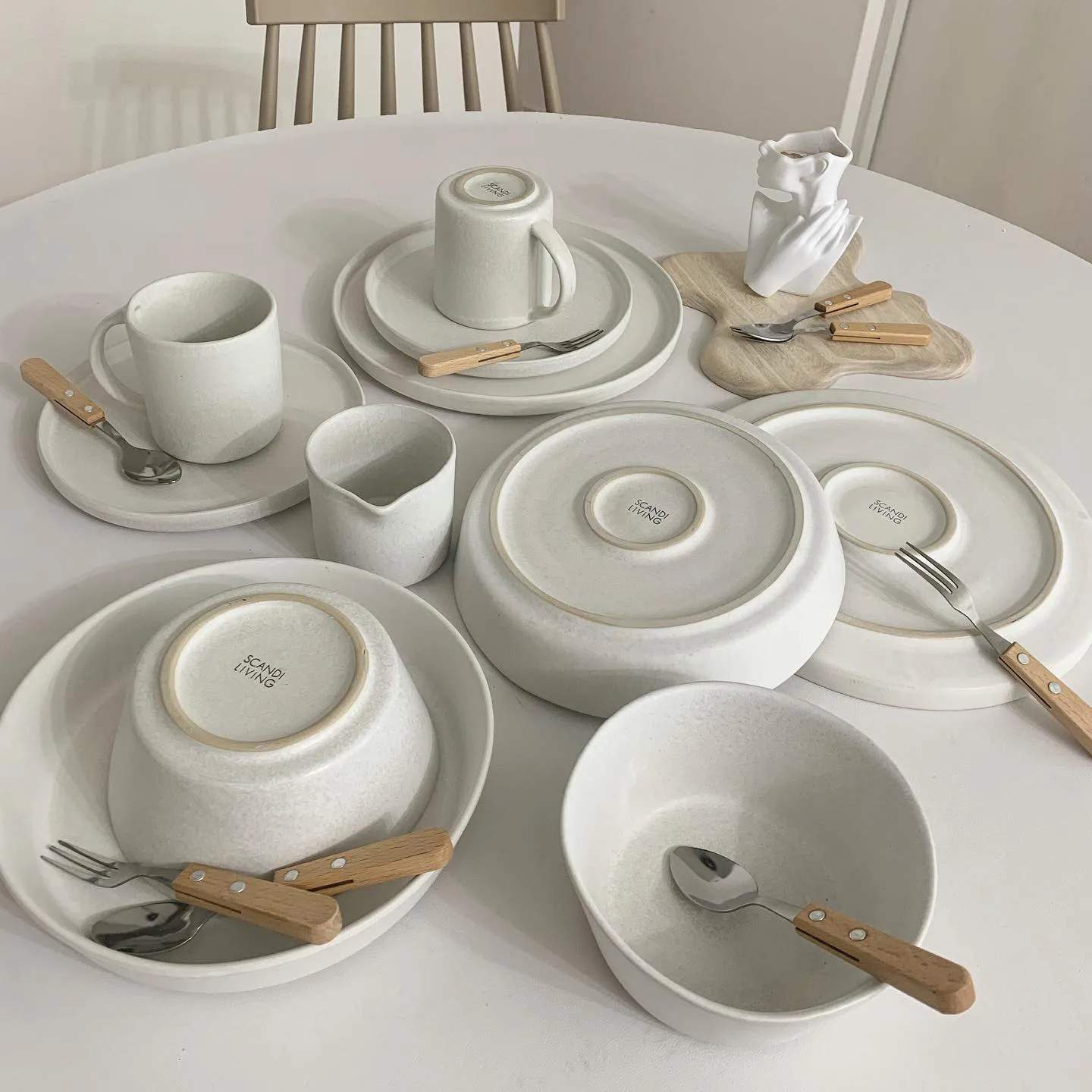 Sandsbro leipälautanen offwhite, Ø20 cm, 6 kpl,  Scandi Living