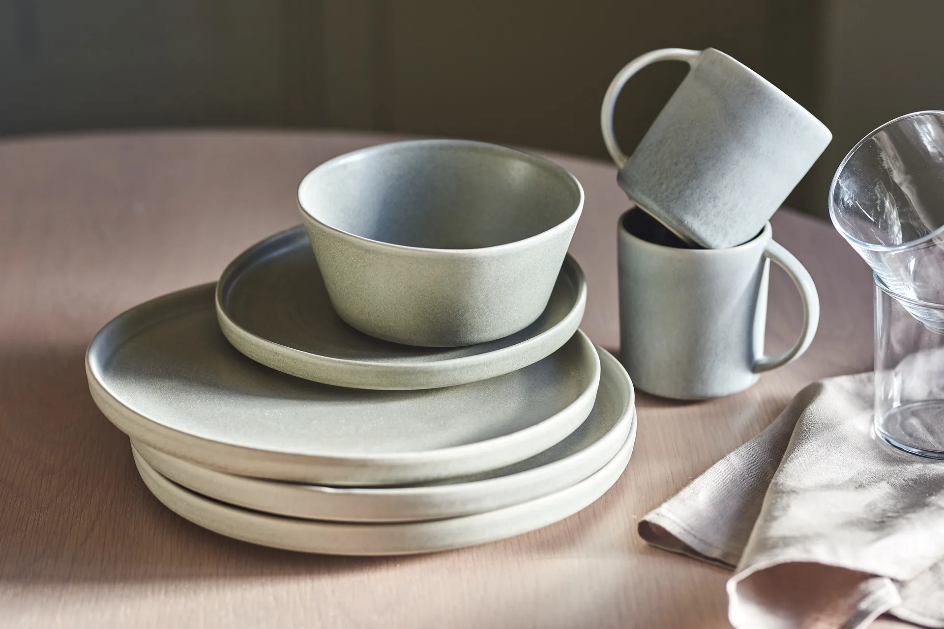 Sandsbro leipälautanen vaaleanharmaa, Ø20 cm, 8 kpl Scandi Living