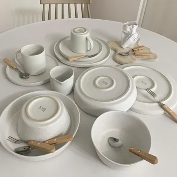 Sandsbro pastalautanen offwhite, Ø23 cm, 4 kpl - Scandi Living