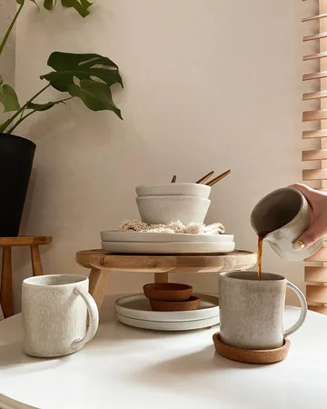 Sandsbro pastalautanen vaaleanharmaa, Ø23 cm, 4 kpl - Scandi Living