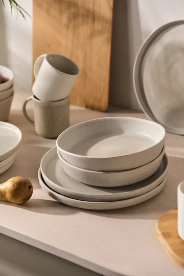 Sandsbro pastalautanen vaaleanharmaa, Ø23 cm, 6 kpl - Scandi Living