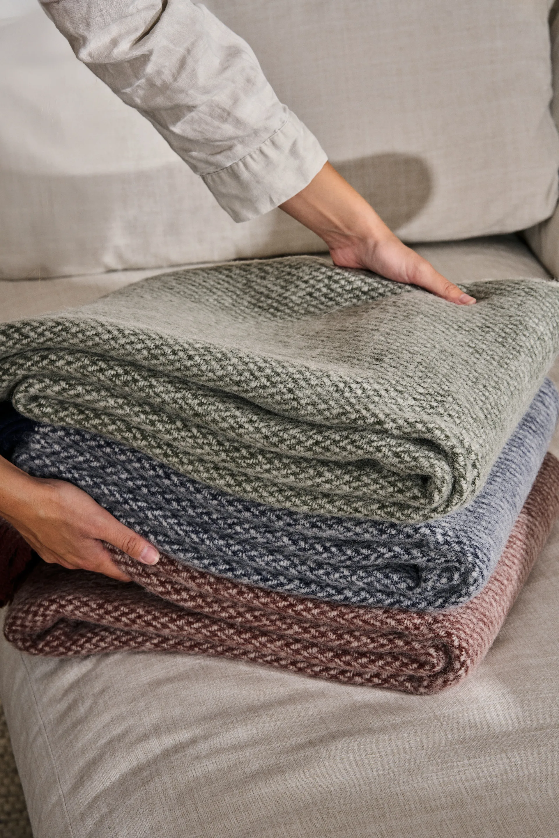 Sandstone villahuopa 130x180 cm, Khaki vihreä Scandi Living