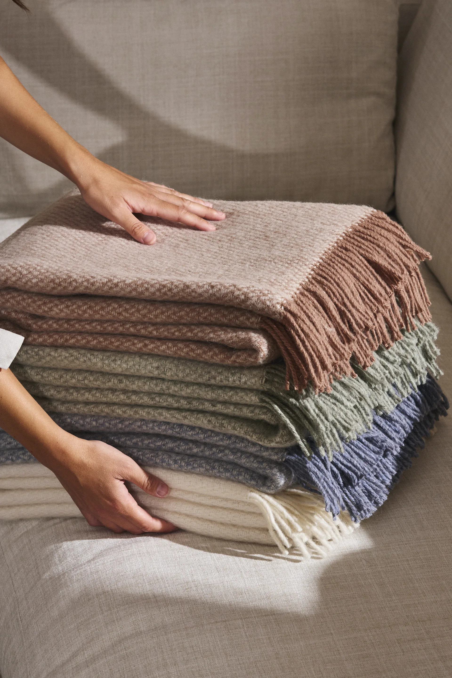 Sandstone villahuopa 130x180 cm, Sage Melange Scandi Living