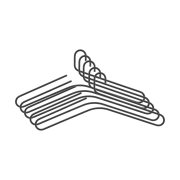 Smooth henkari 5 kpl - Black - Scandi Living