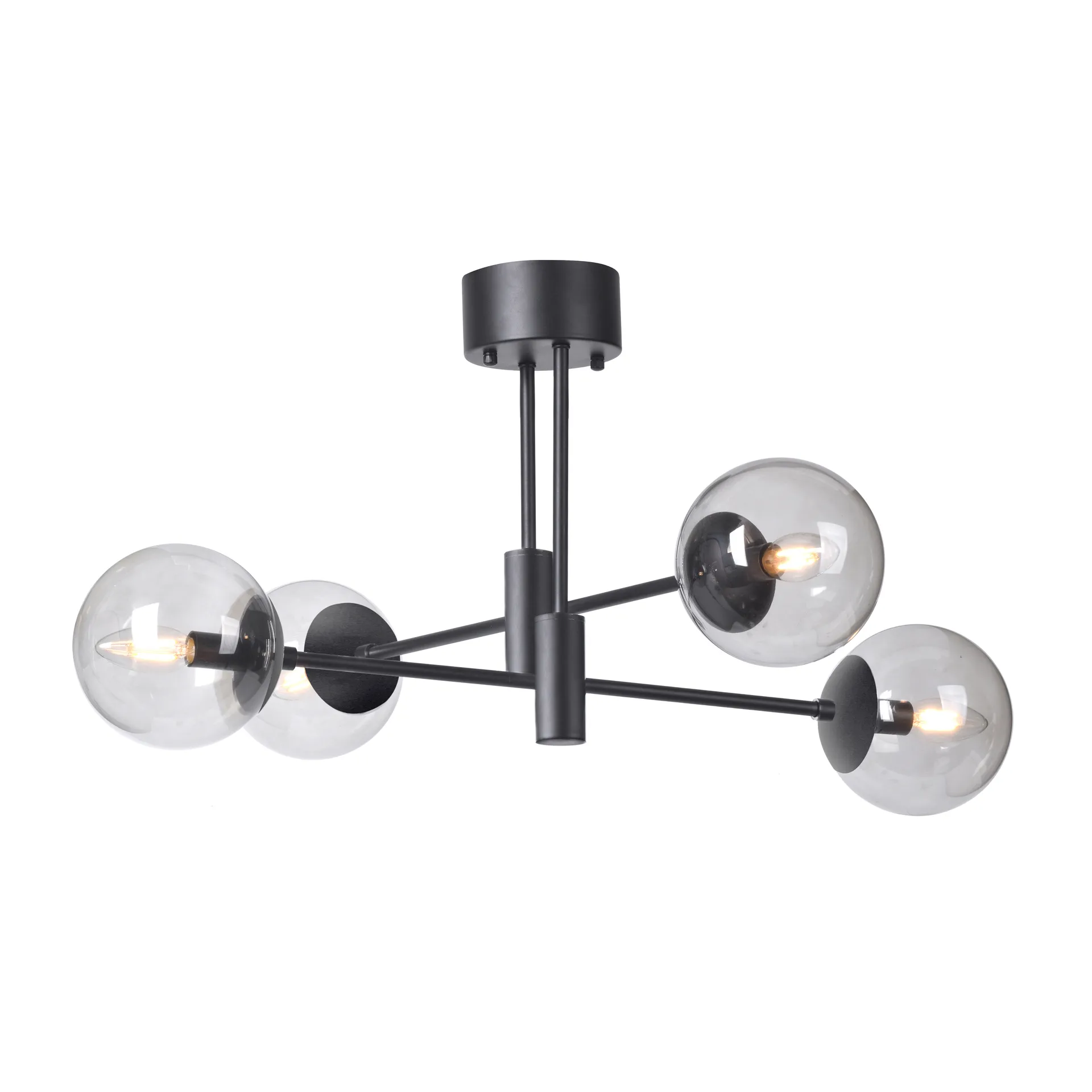Solar kattovalaisin musta 73 cm, Savunharmaa Scandi Living