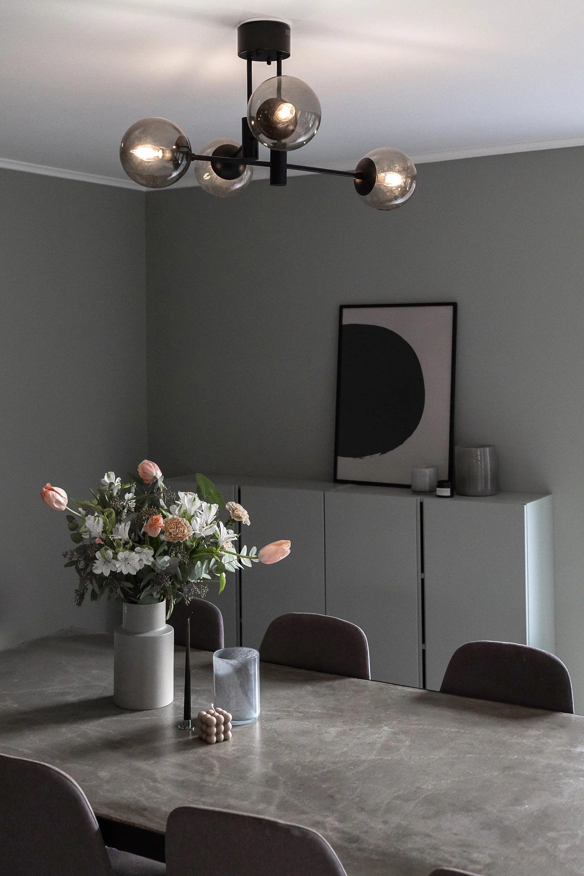 Solar kattovalaisin musta 73 cm, Savunharmaa Scandi Living