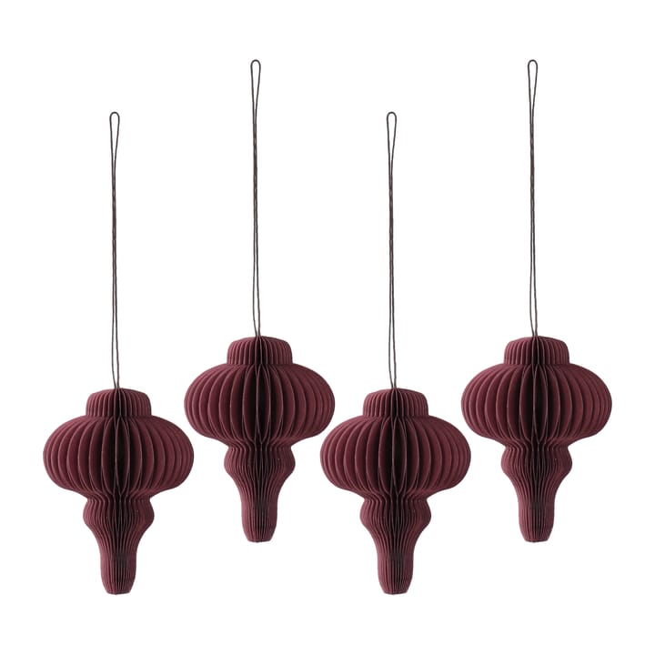 Spira joulukuusenpallot 4 kpl - Red - Scandi Living