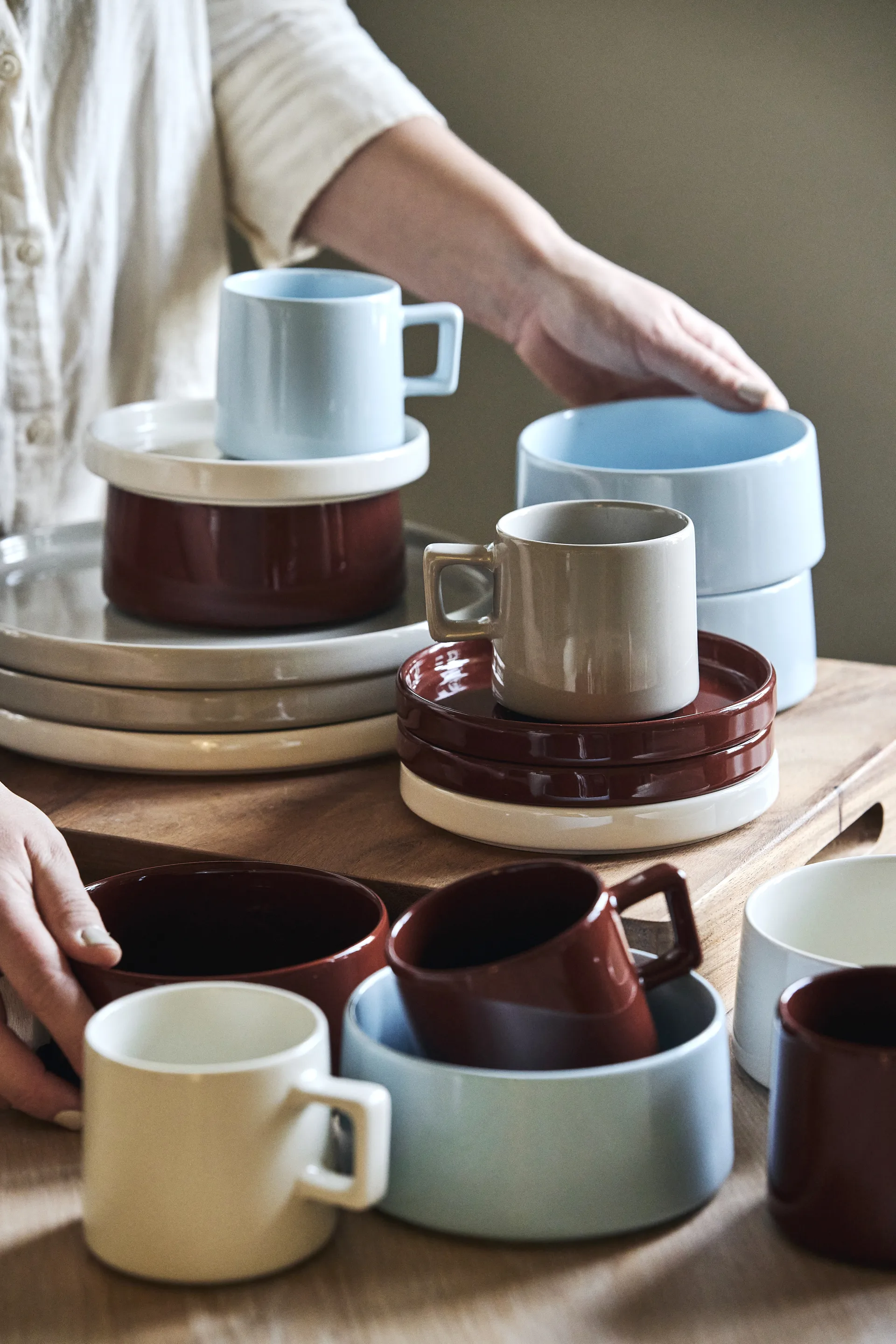 Taper aamiaissetti 12 osaa - Punainen,  Scandi Living