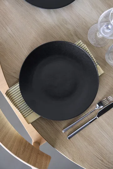 Terra ruokalautanen - Musta kivitavara, Ø26,5 cm - Scandi Living