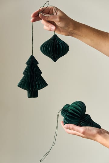 Tree joulukuusenpallot 4 kpl - Forest Green - Scandi Living