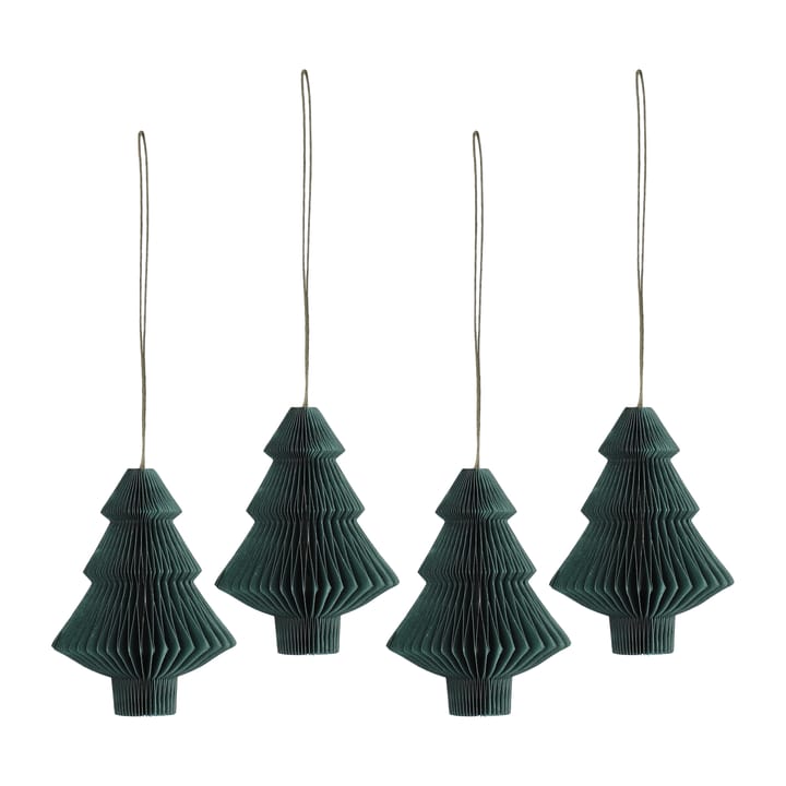 Tree joulukuusenpallot 4 kpl - Forest Green - Scandi Living