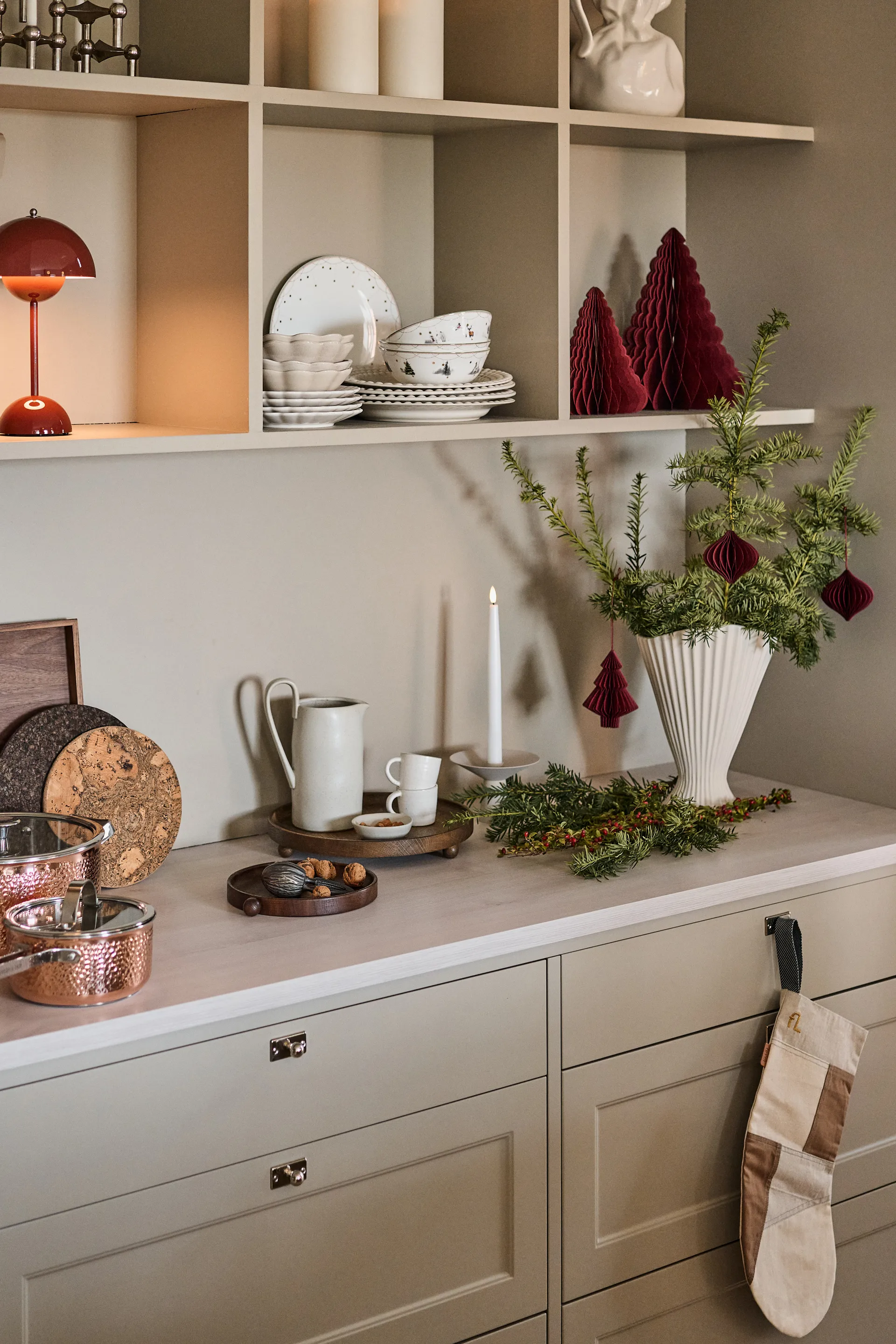 Trees joulukoriste 2 kpl, Red Scandi Living