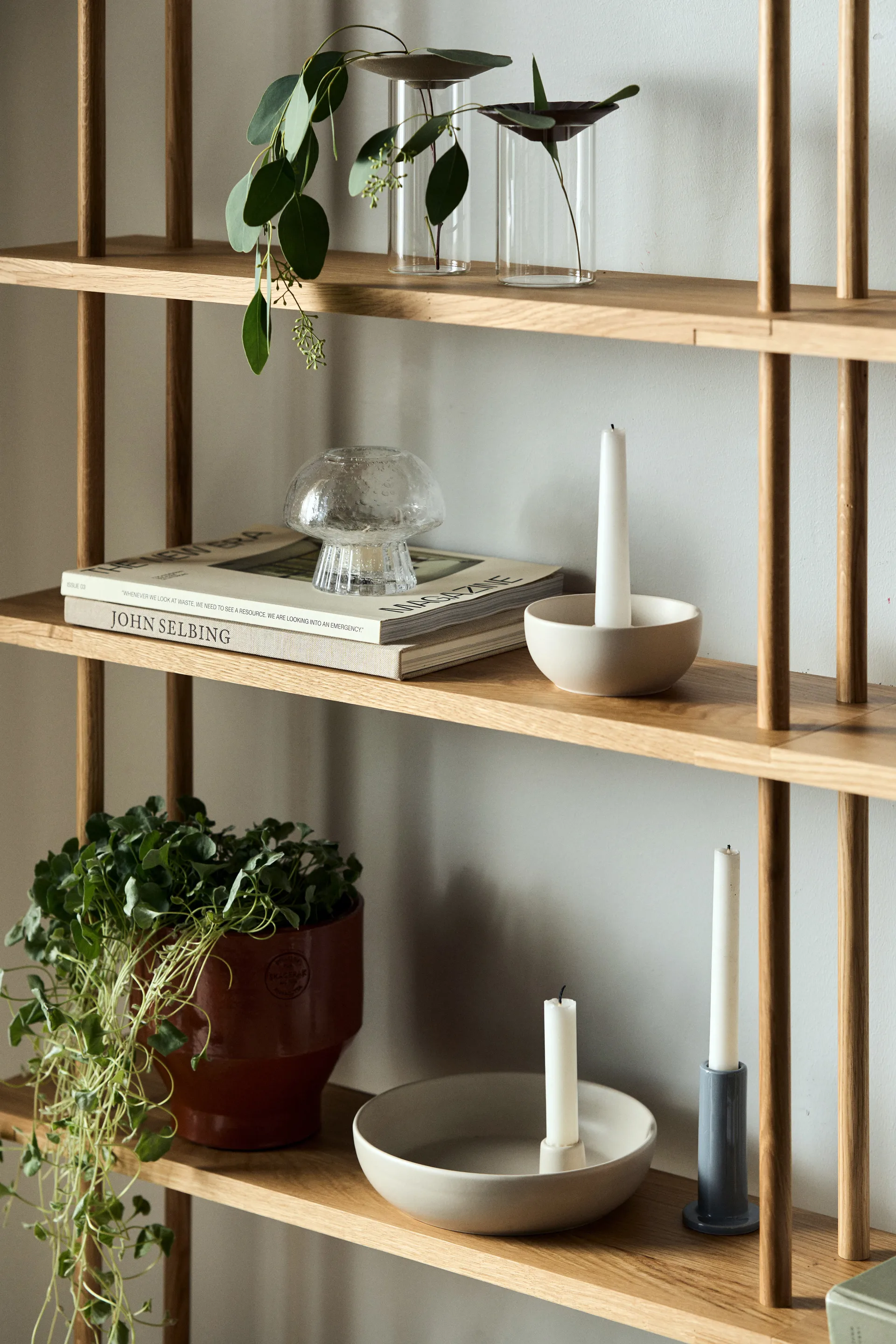 Valley kynttilänjalka Ø21 cm, Beige Scandi Living