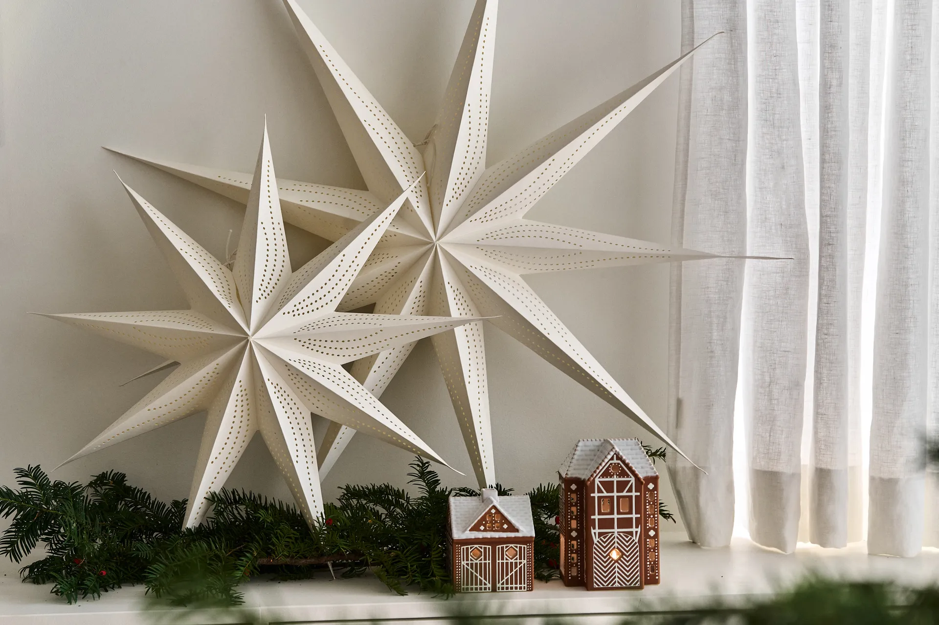 Veil adventtitähti, Valkoinen, Ø90 cm Scandi Living