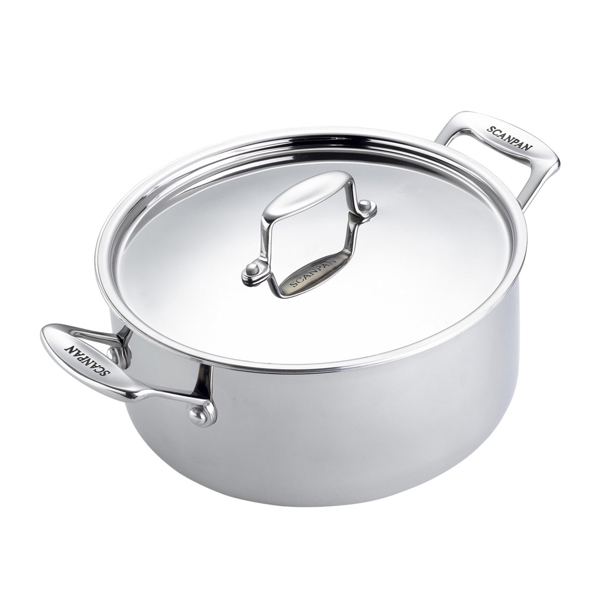 Scanpan Fusion 5 kannellinen pata 5,2 L | Skandinaavinen Sisustus | Padat | Hopeanvärinen