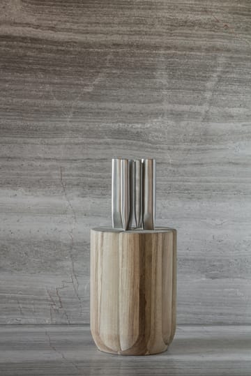 Base veitsisetti ja veitsiteline 5 osaa - Wood-steel grey - Serax